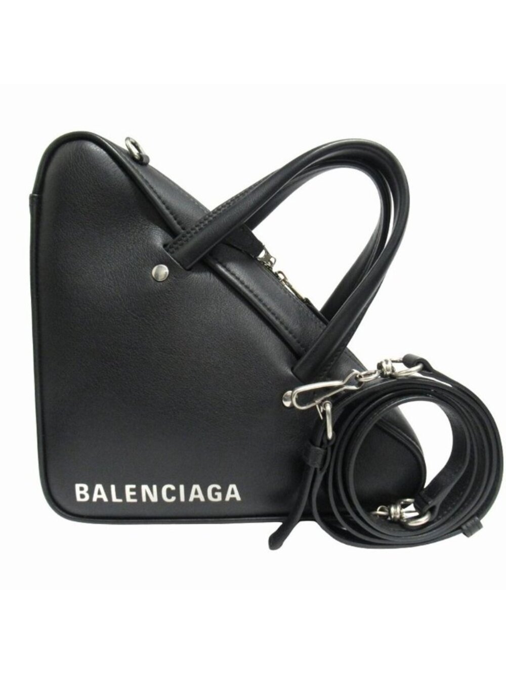 Balenciaga Triangle Duffel XS Shoulder Bag Crossbody Logo Black - Picture 9 of 9